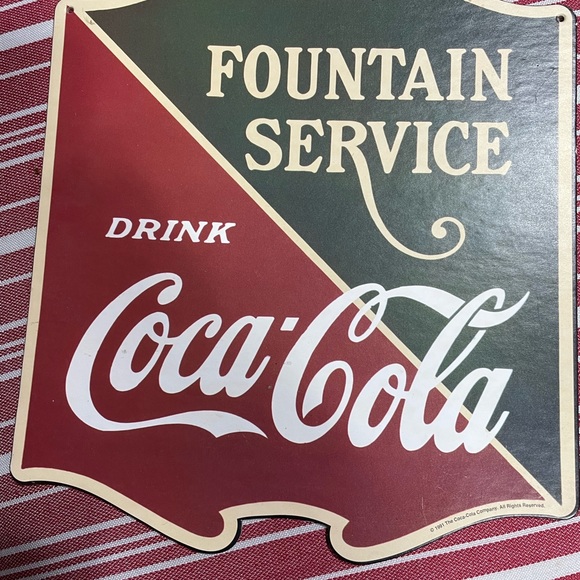 Coca Cola Nostalgic Printed Advertising reproduction cardboard hanging sign - Picture 2 of 3